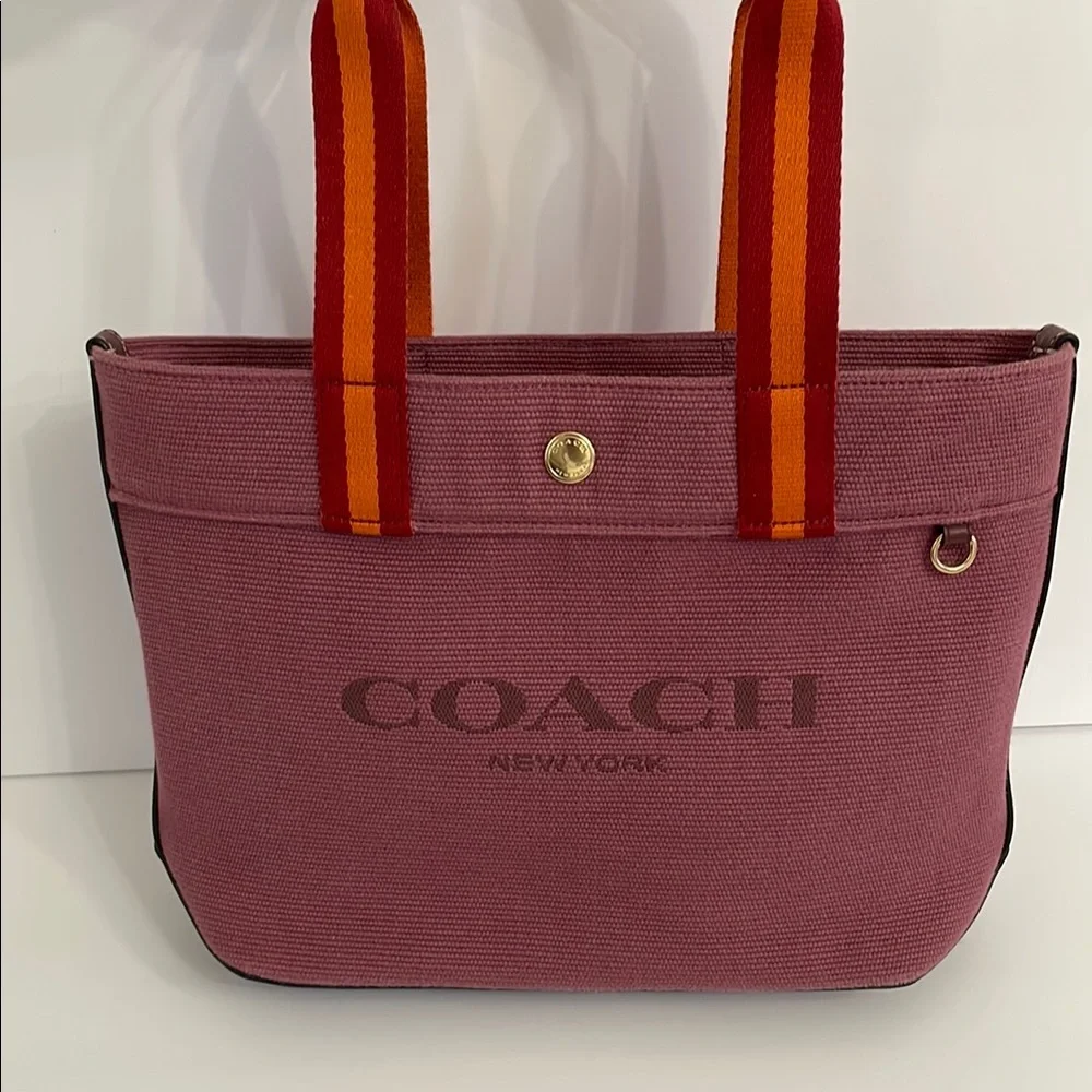 Coach Small Canvas Tote Light Raspberry Multi - Picture 3 of 12